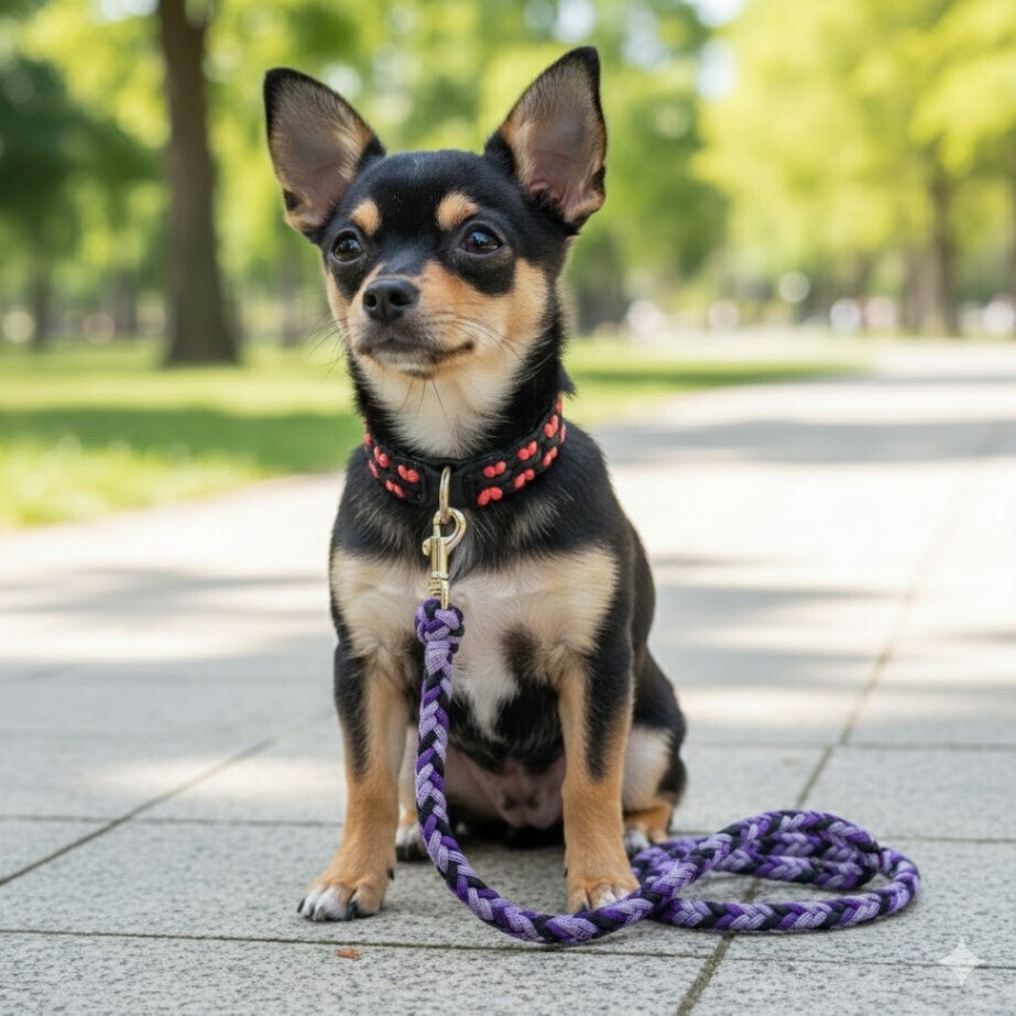 パラコード　手編みリード　スクエア　超小型〜小型犬用16kgまで