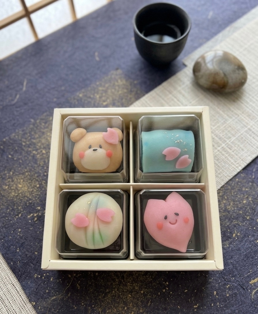 【季節のねりきりBOX4個入り】4月🌸ご自宅用（簡易包装）
随時発送可能
