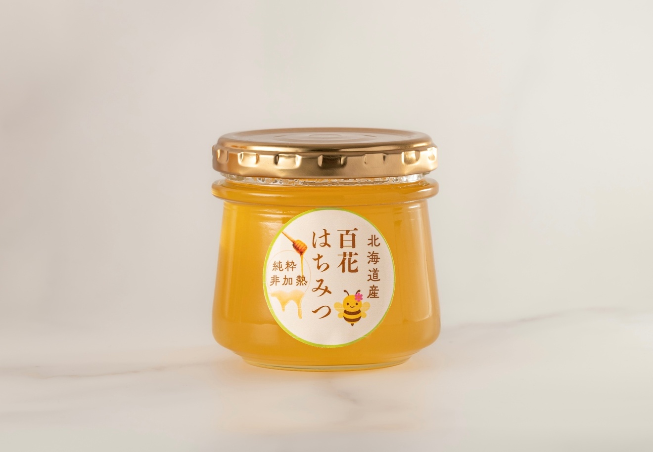 【北海道産】純粋はちみつ（百花蜜）非加熱　瓶170g
