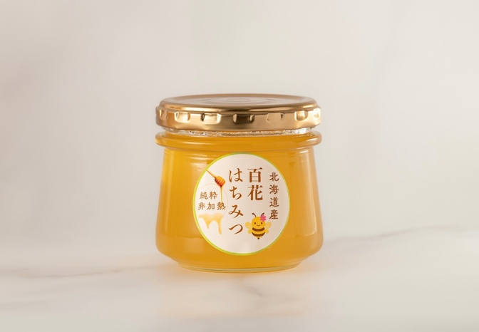 【北海道産】純粋はちみつ（百花蜜）非加熱　瓶170g