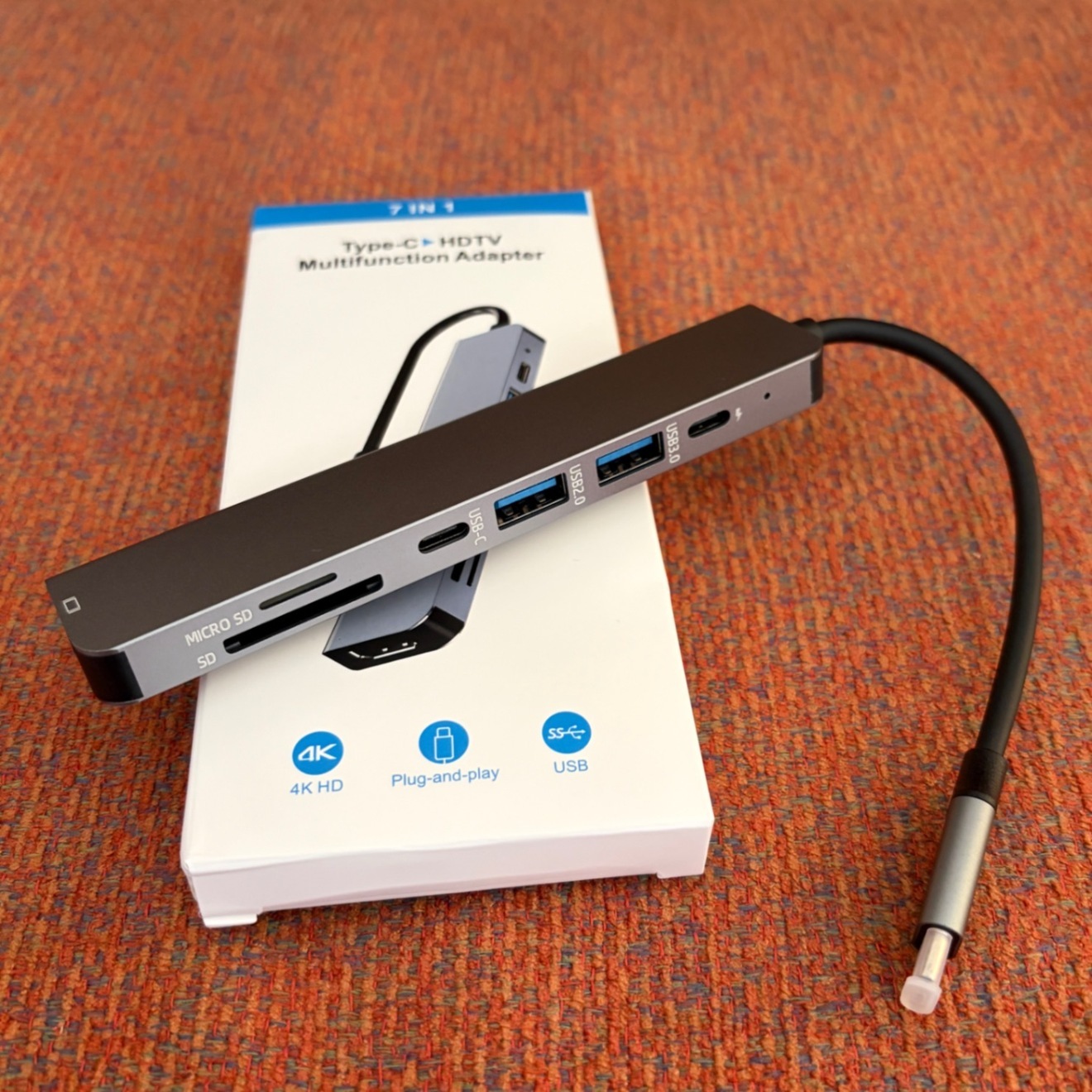 USB-C 接続 7-in-1 マルチハブ  HDMI出力