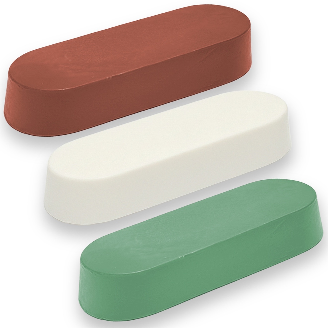 バフ用研磨剤 金属磨き 研磨剤 コンパウンド 鏡面仕上げ 赤棒 白棒 青棒 70g 3種セット