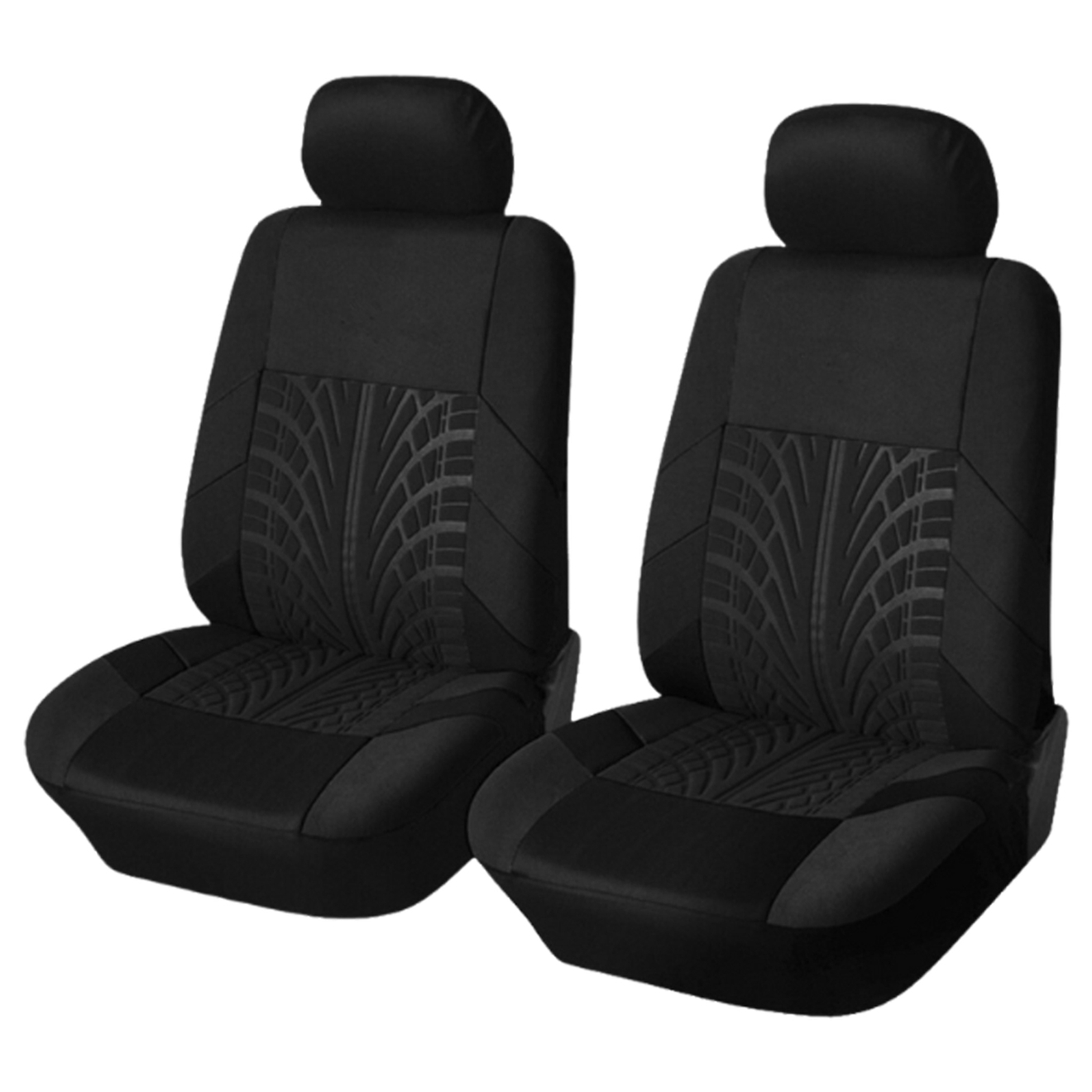 車 シートカバー 汎用 伸縮 汚れ防止 色あせ防止 前席セット ブラック