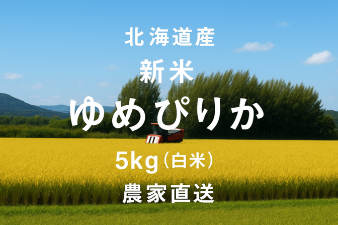 令和7年産　新米ゆめぴりか　白米5kg　農場直送