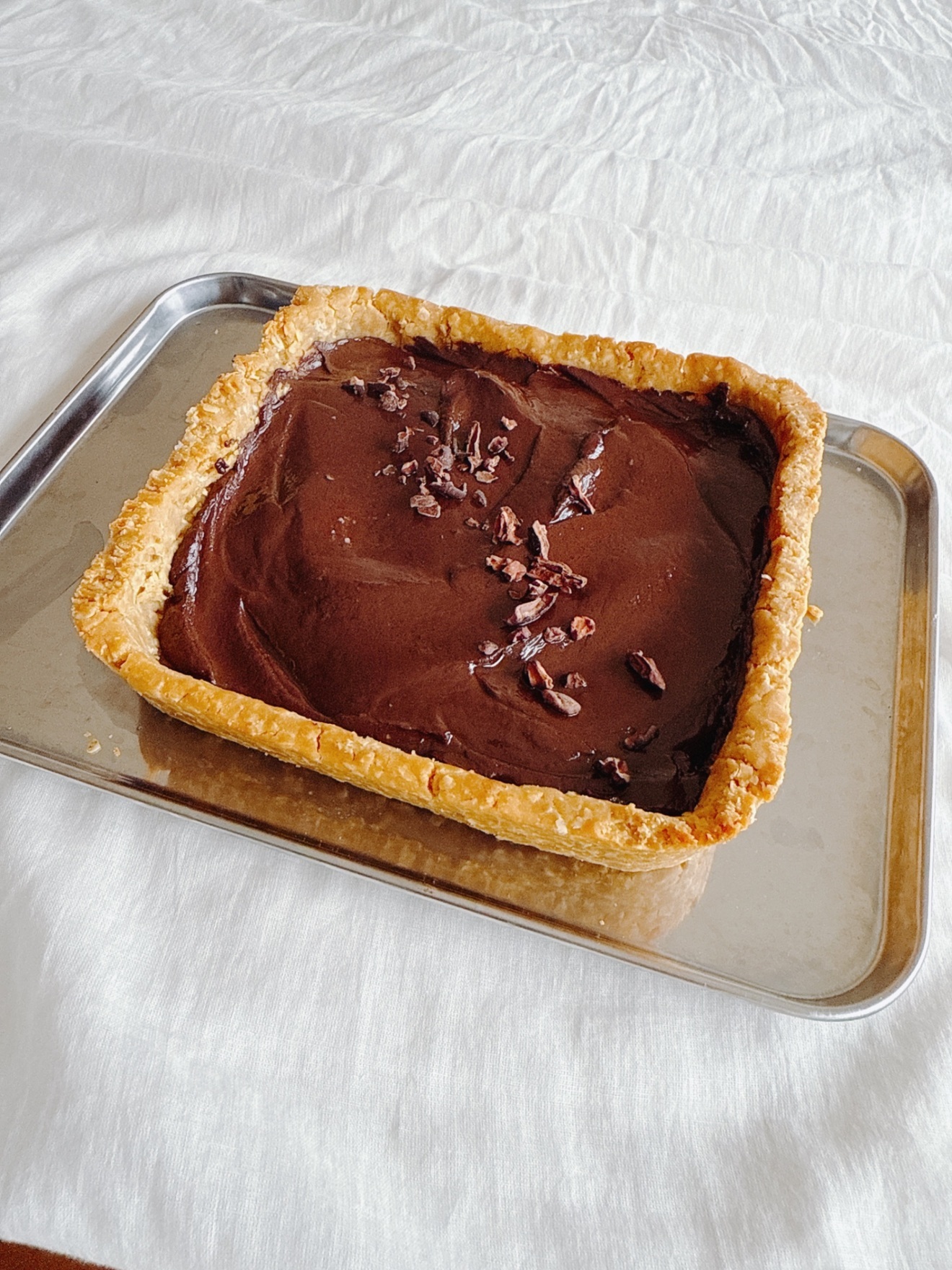 食感にこだわり丁寧に焼き上げた、大人のチョコタルト🍫