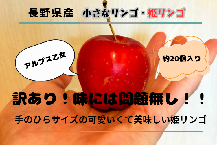 【訳アリ】信州産 姫りんご アルプス乙女 ミニりんご りんご飴用 おやつ ハンドメイドなど 長野県産