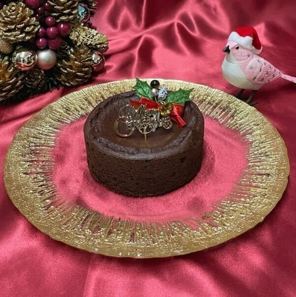 【箱なし 12月17日まで早届 早割】クリスマスケーキ ガトーショコラ アレルギー対応 4号12cm