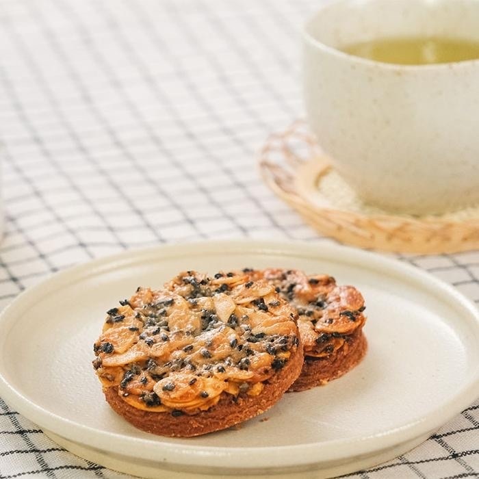 無農薬玄米粉を使ったヴィーガンの紫芋のフロランタン