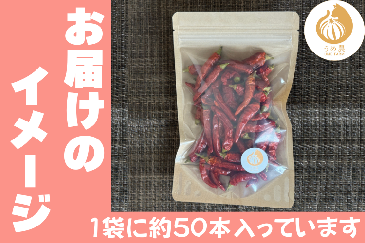 【辛い！！！】熊本県産 唐辛子 鷹の爪 乾燥 30g 栽培期間中農薬不使用