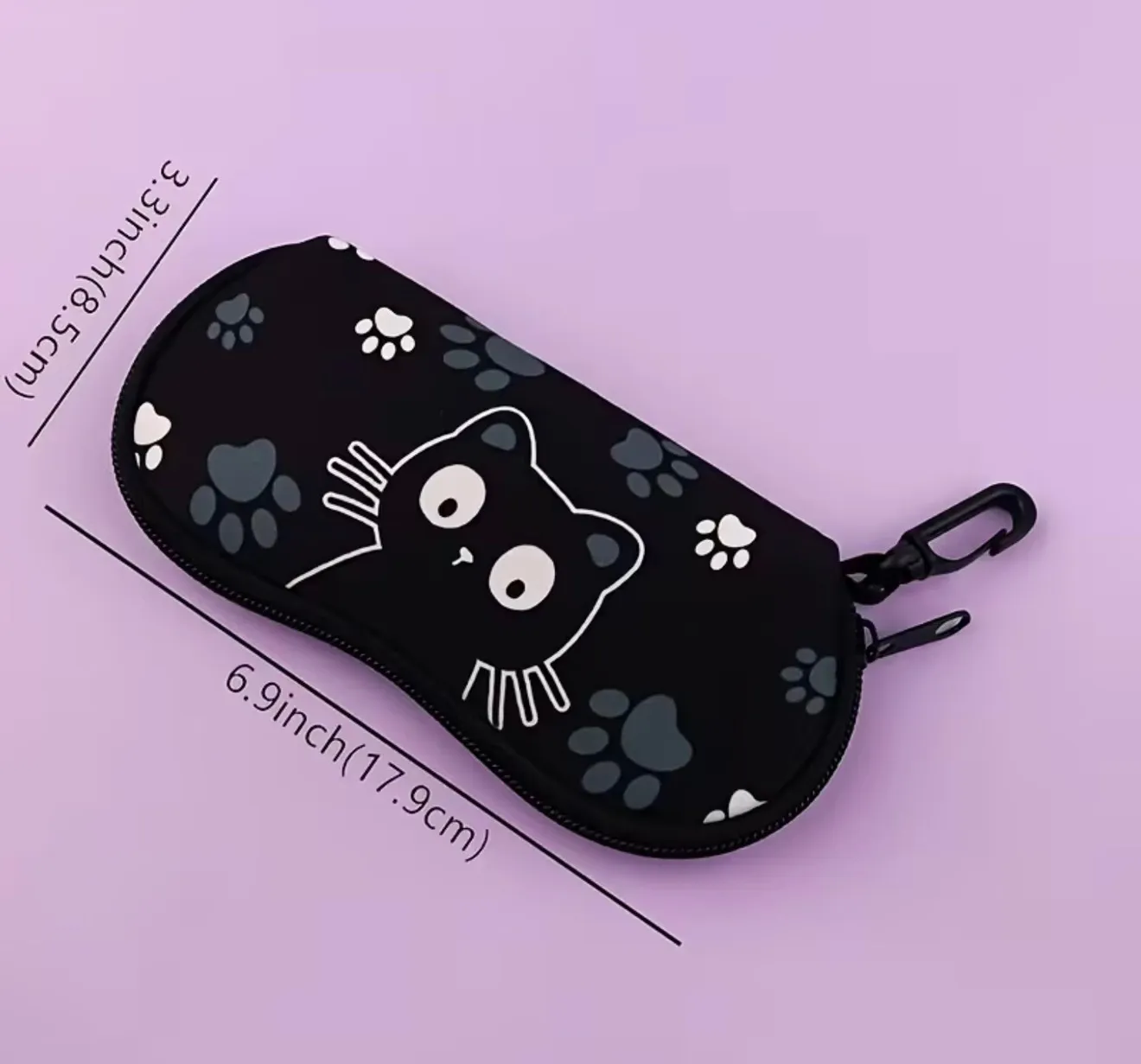黒猫　メガネケース