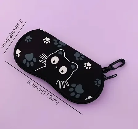 黒猫　メガネケース