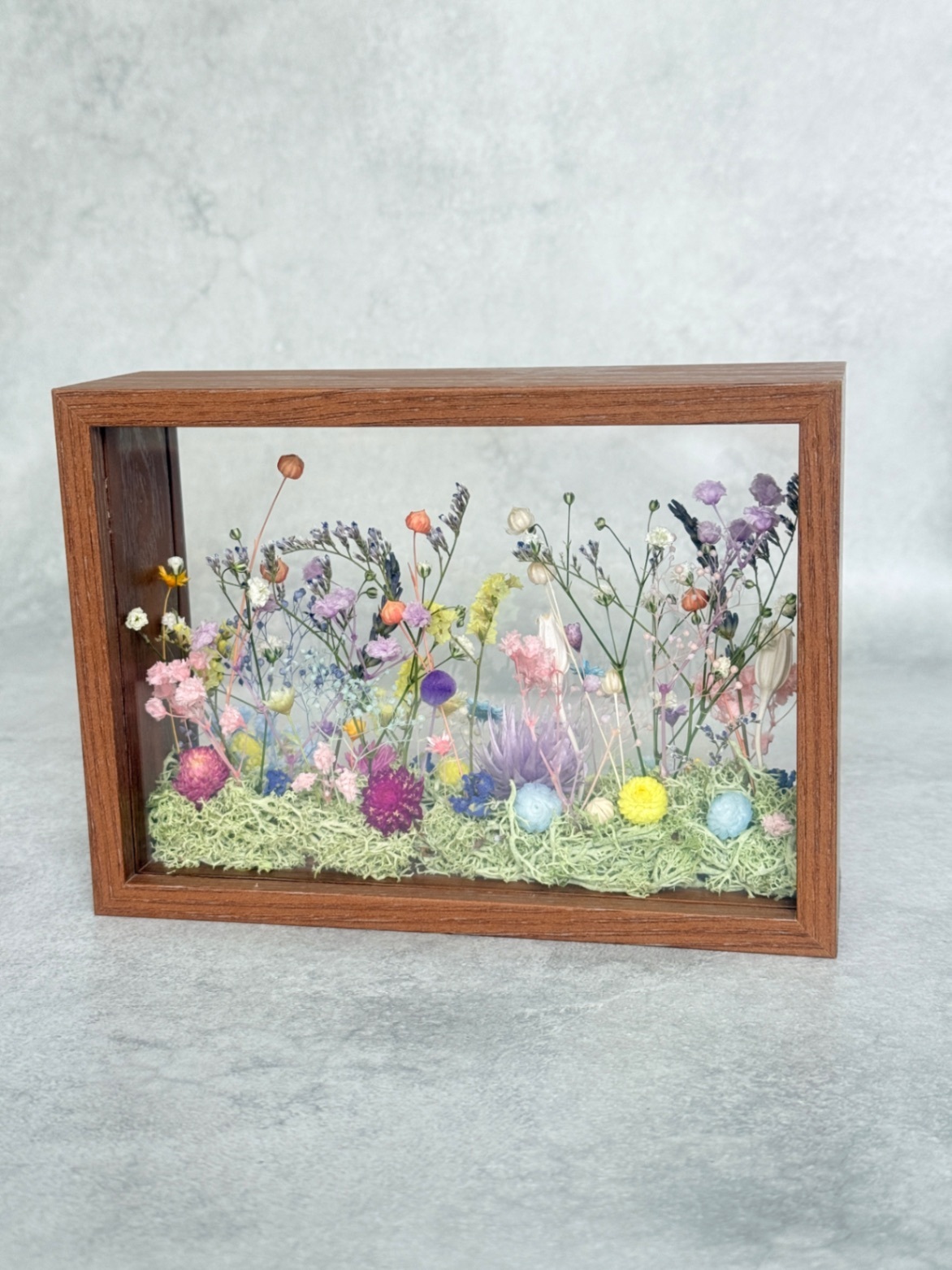 春のお花畑　フラワーボックス　贈り物　ギフト　プリザーブドフラワー　ドライフラワー　母の日ギフト