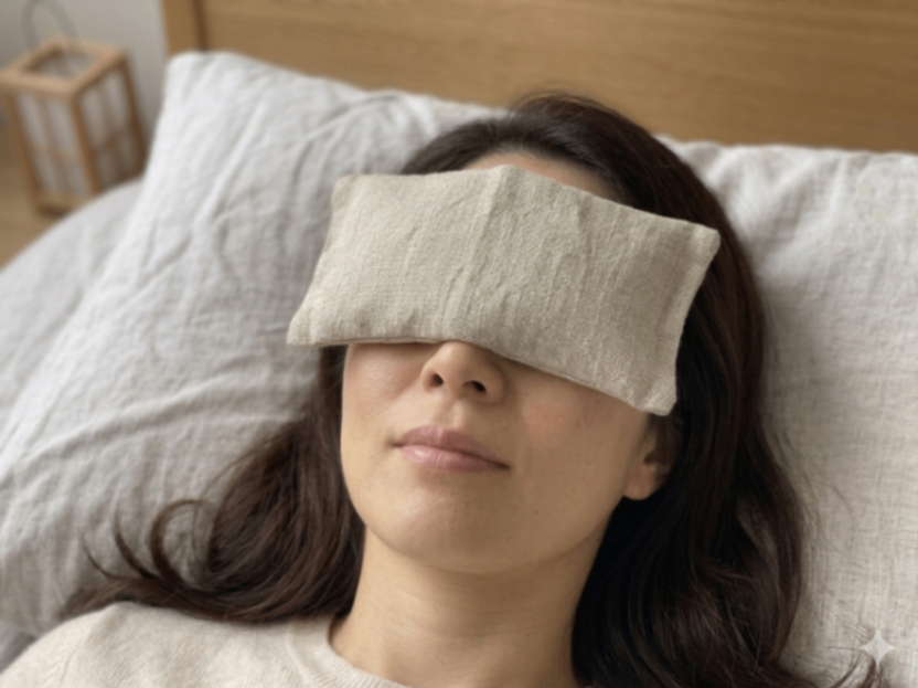 心地よく、ぐっすり眠るための玄米カイロ｜アイピロー・温活・リラックス・自然素材（カバー：ペーズリー）