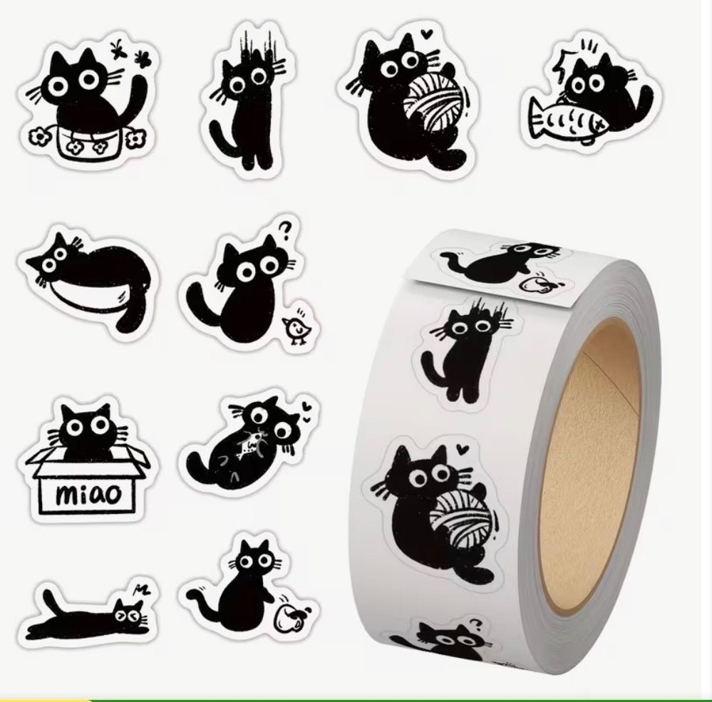 黒猫A  シール500