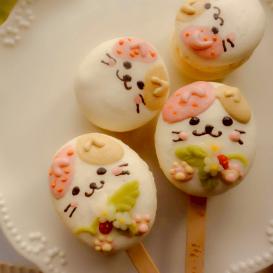 【春のスイーツ】期間限定！棒付きマカロン4本セット結