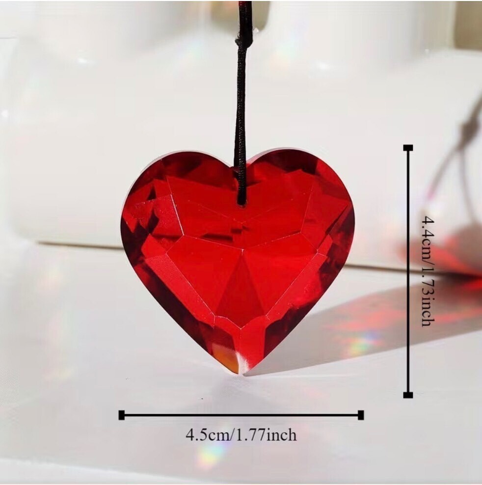 サンキャッチャー　ハートシリーズ赤