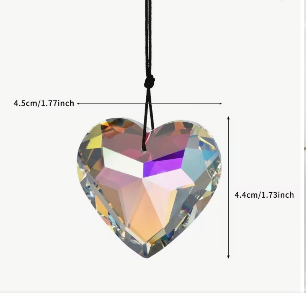 サンキャッチャー　ハートシリーズ虹