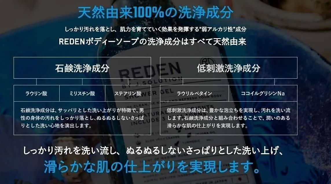 リデンボディソープ 詰替え用 400ml マリンムスクの香り | REDEN メンズ