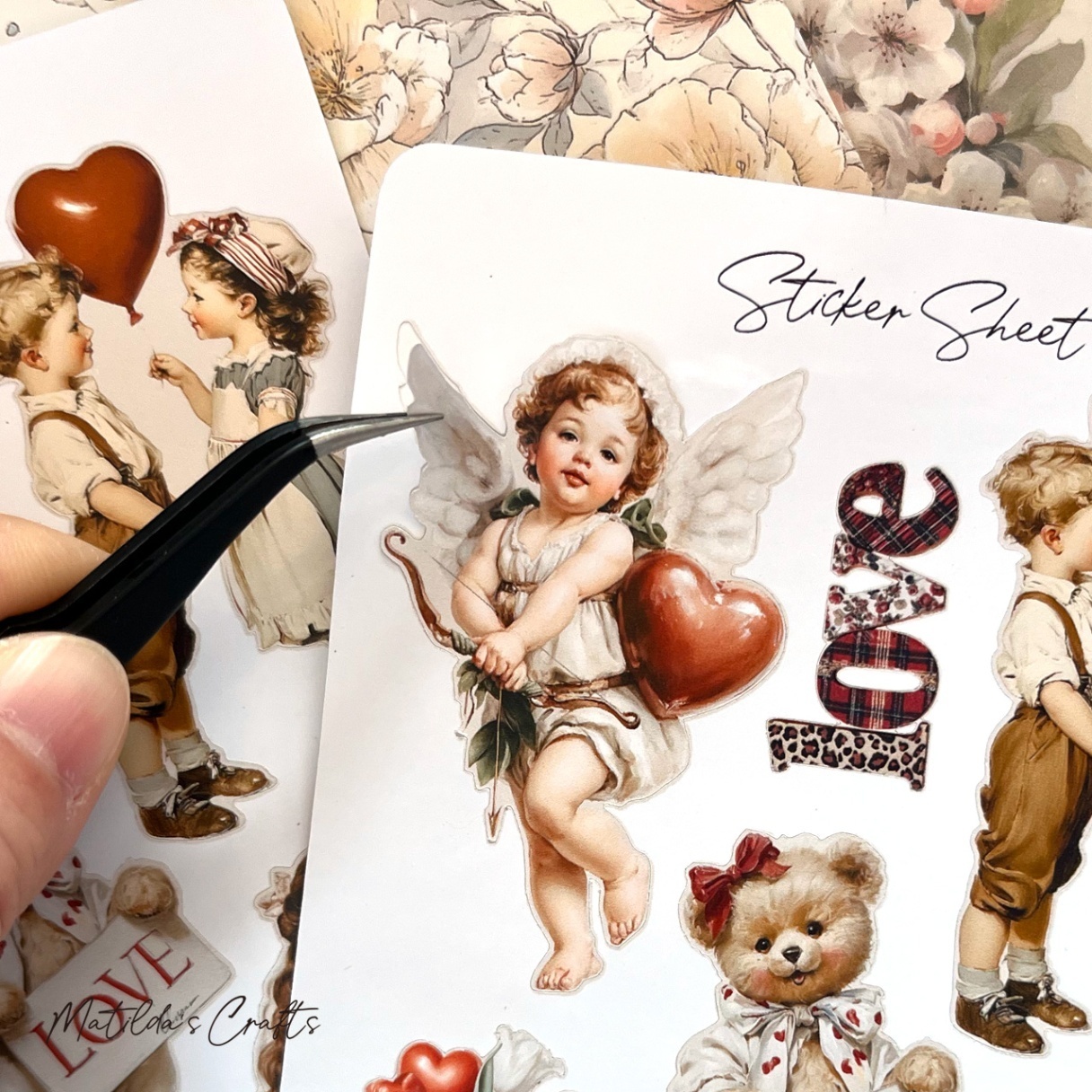 Sticker Sheet（シートシール）Sweet Retro ValentineMA-S0008