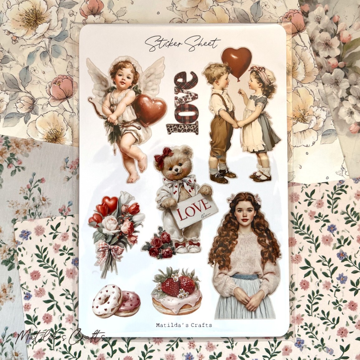 Sticker Sheet（シートシール）Sweet Retro ValentineMA-S0008