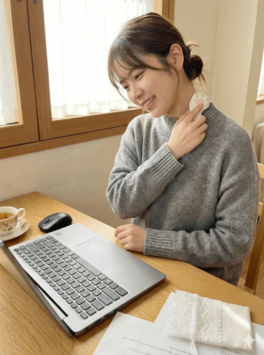 【猫の手かっさ】脚、腕、首、顔のセルフケアにおすすめ　袋付き