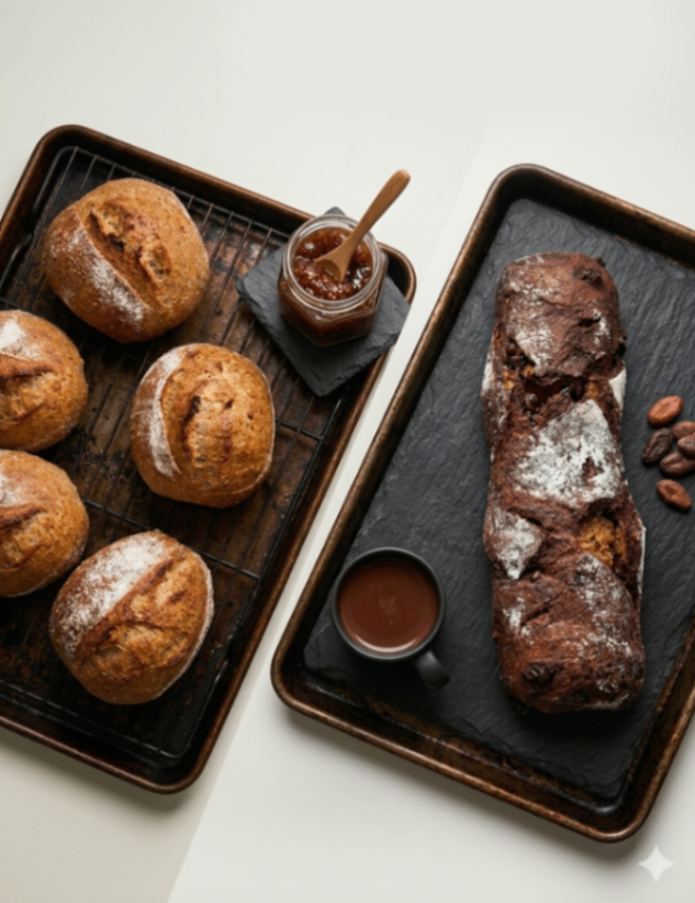 【3種セット】自家製酒種酵母パン（プレーン・生姜レーズン・ショコラ）