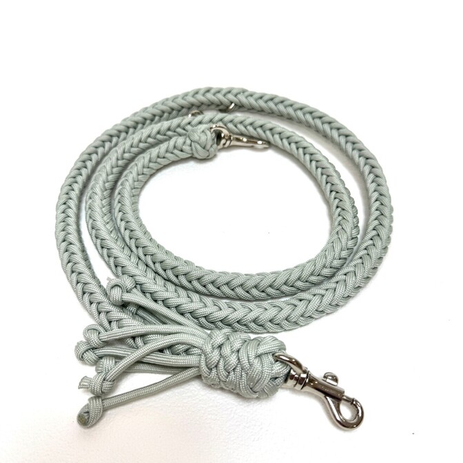 【日本製金具】カフェリード パラコード ライトグレー 係留OK 小中型犬