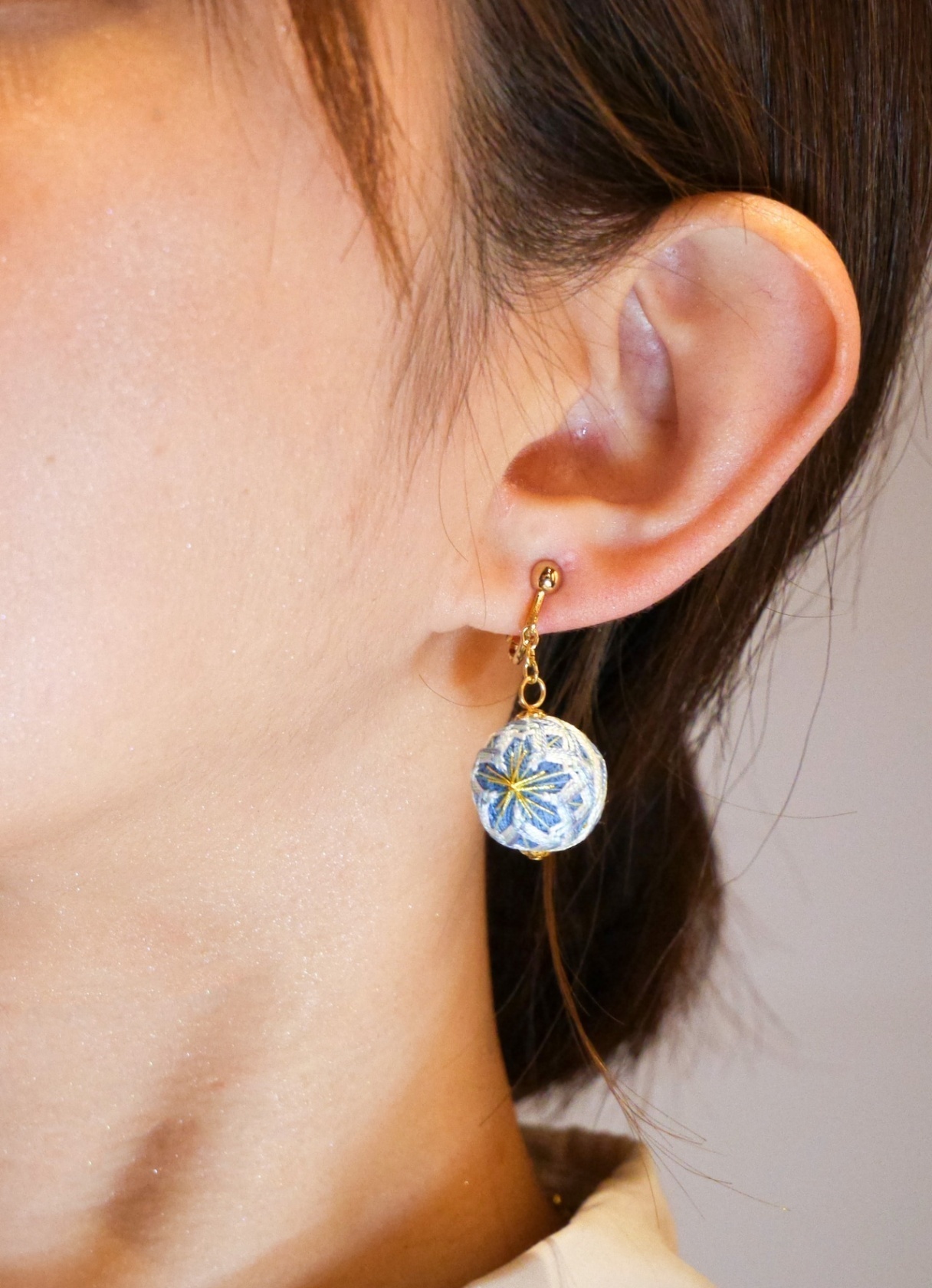 桜てまりアクセサリー -空桜- イヤリング【HinaJAPAN】