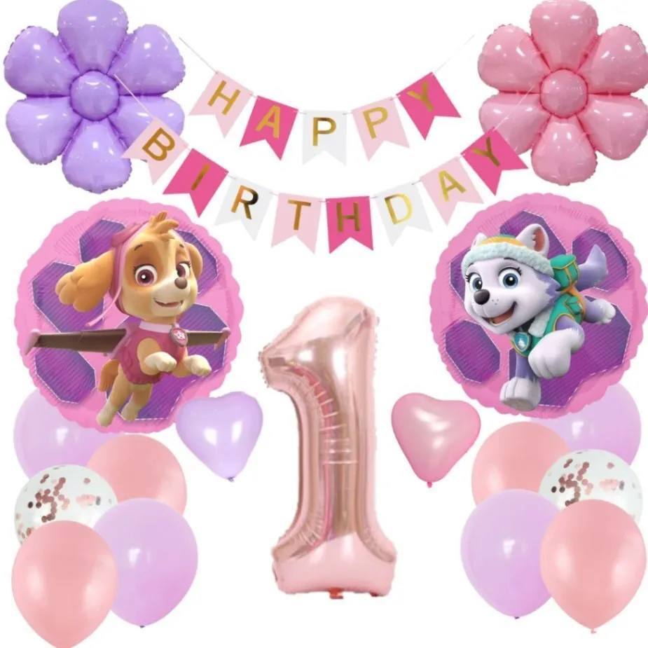 数字が選べる♪  スカイ エベレスト パウ・パトロール  風船 誕生日 飾り付けセット バルーン