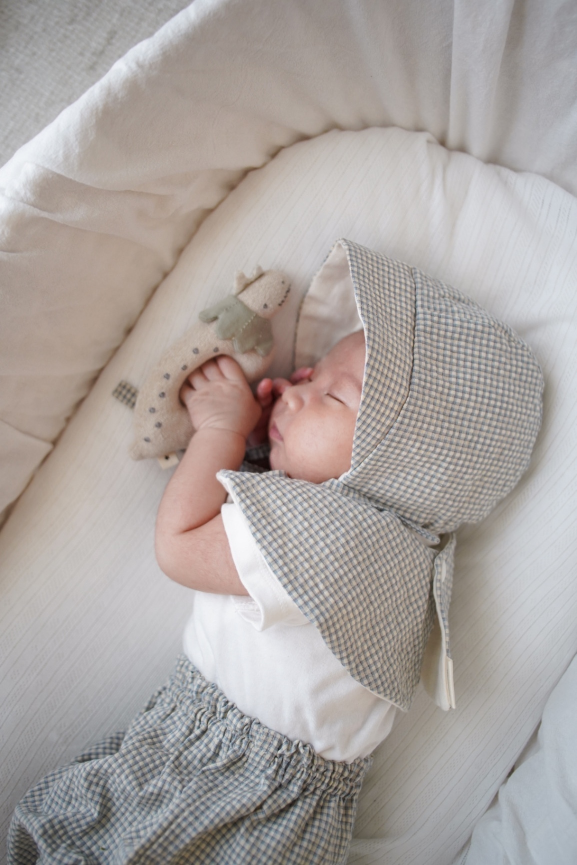 ベビースタイ　ブルーチェック