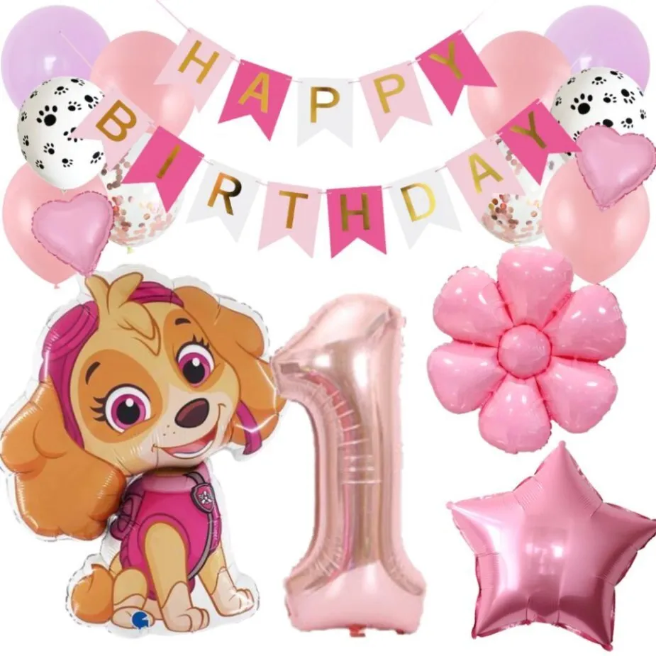 数字が選べる♪  スカイ パウ・パトロール  風船 誕生日 飾り付けセット バルーン