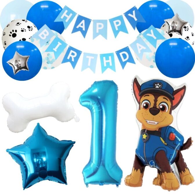 数字が選べる♪  チェイス パウ・パトロール  風船 誕生日 飾り付けセット バルーン