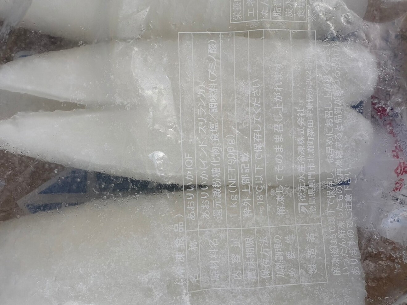 ◎アオリイカ（刺身用）胴体まるごと3枚セット 約1kg｜外国産・解凍後真空パック・冷蔵直送