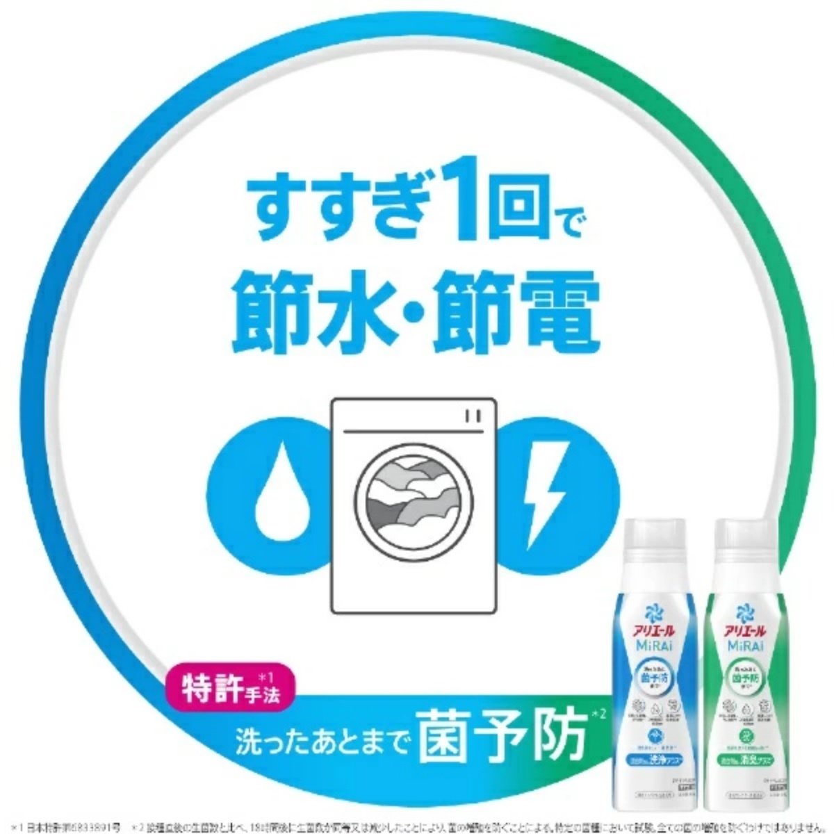 P&G アリエール MiRAi 洗濯洗剤 詰め替え用 ウルトラジャンボ 1220g 6個セット