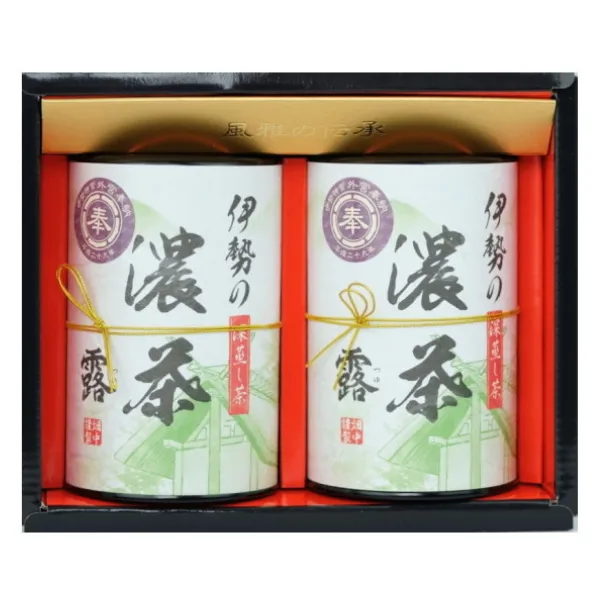【伊勢神宮奉納茶】露 深蒸し煎茶 100g×2缶 三重県産【贈答・手土産に】