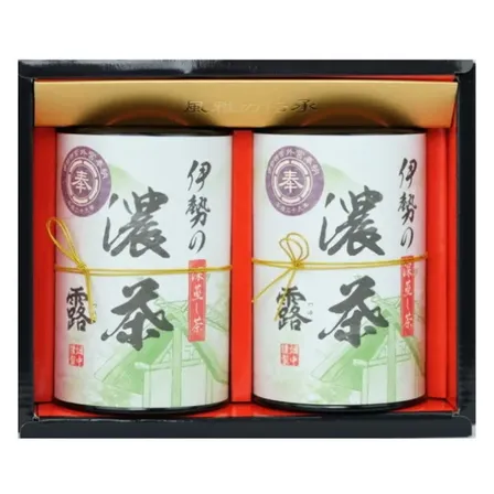 【伊勢神宮奉納茶】露 深蒸し煎茶 100g×2缶 三重県産【贈答・手土産に】