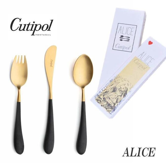 Cutipolクチポール 子ども用カトラリー Alice ナイフ フォーク スプーン 3点セット