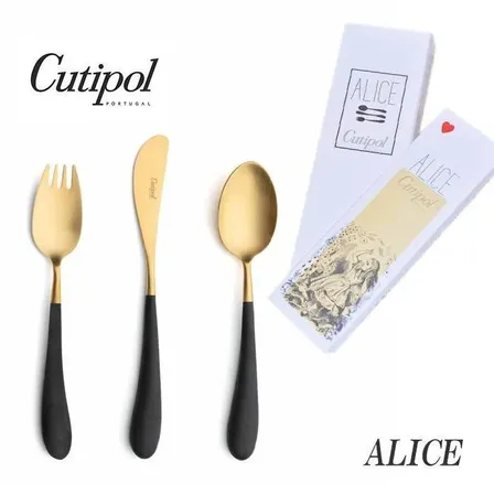 Cutipolクチポール 子ども用カトラリー Alice ナイフ フォーク スプーン 3点セット