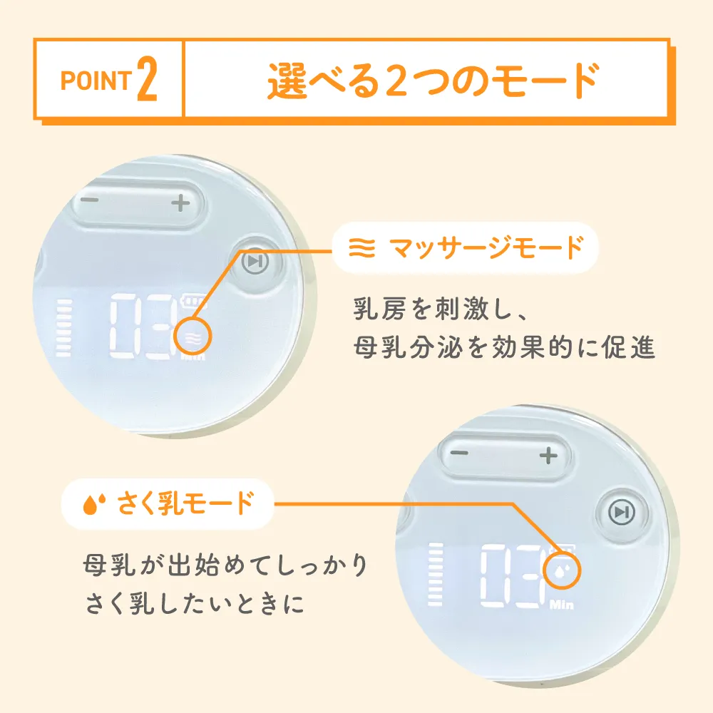 ハンズフリー電動さく乳器 E-401 USB充電式