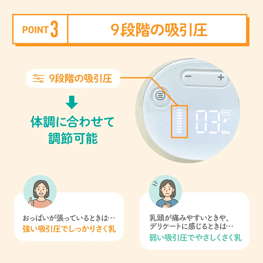 ハンズフリー電動さく乳器 E-401 USB充電式