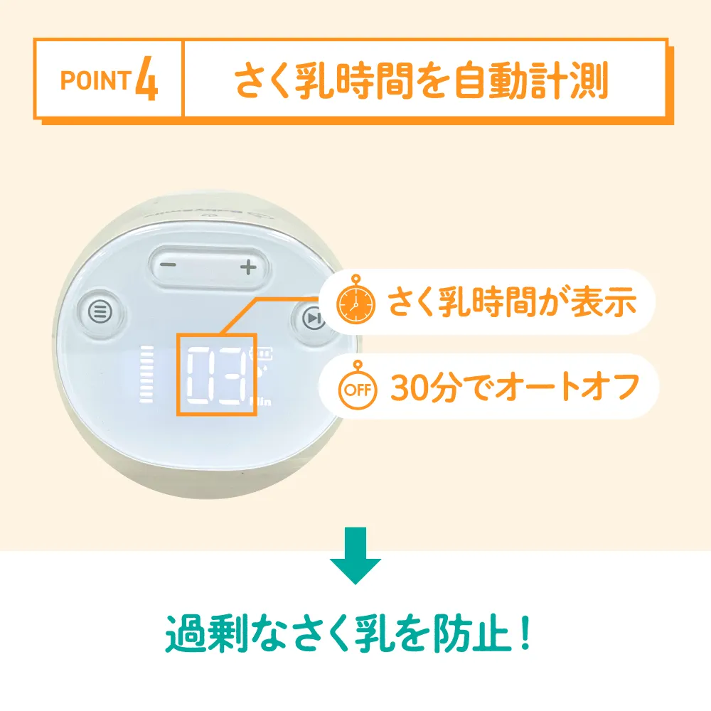 ハンズフリー電動さく乳器 E-401 USB充電式
