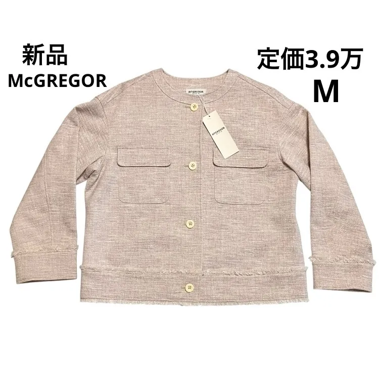 新品 マックレガー McGREGOR ツイードジャケット ジャケット レディース M ピンク