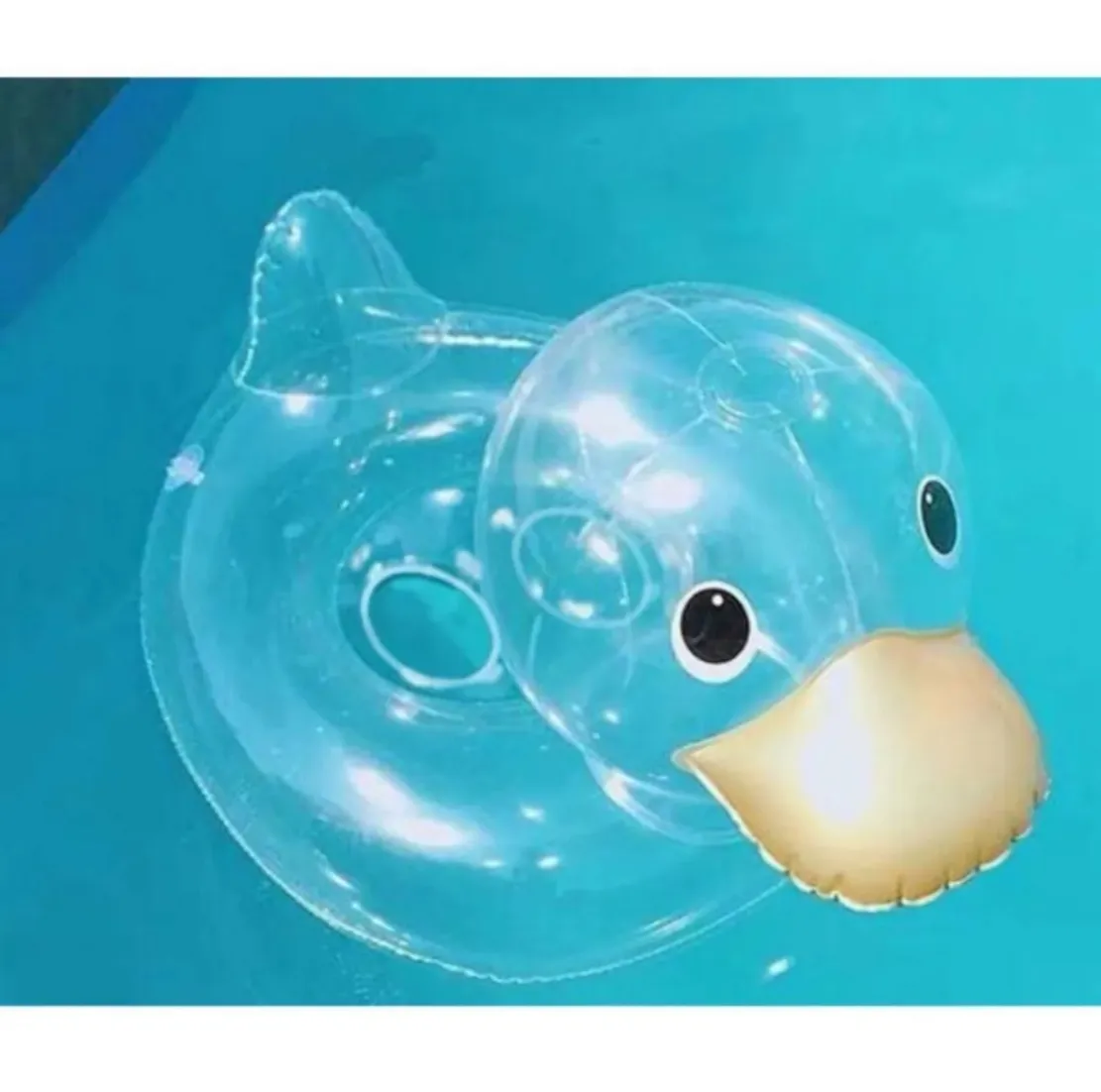 アヒル 浮き輪 うきわ 浮輪 足入れ あひる 海 プール かわいい クリア フロート ビニール風船 