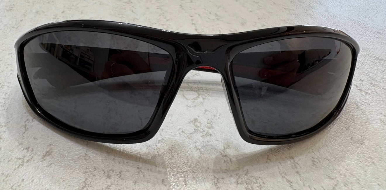 偏光 サングラス レンズ 軽量 スポーツ ドライブ 釣り UV メガネ 眼鏡 ブラック×レッド