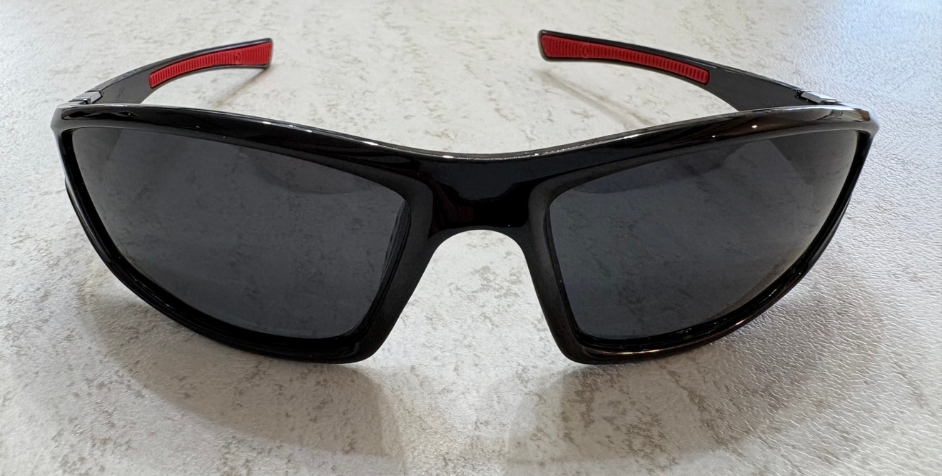 偏光 サングラス レンズ 軽量 スポーツ ドライブ 釣り UV メガネ 眼鏡 ブラック×レッド