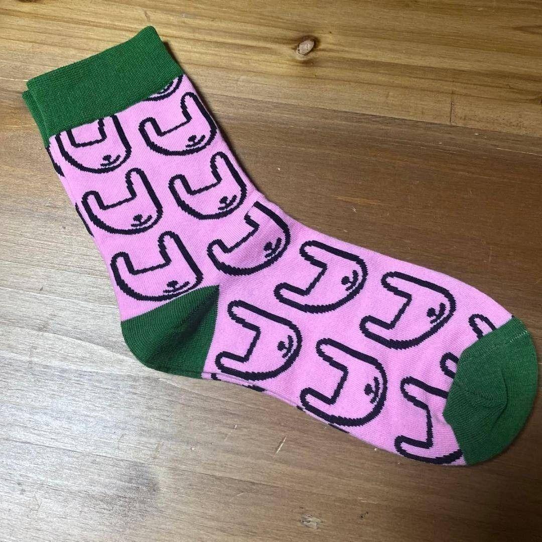 ★北欧柄ソックス no.034★  22〜25 個性的 うさぎ柄 レディース 個性的 おしゃれ 靴下