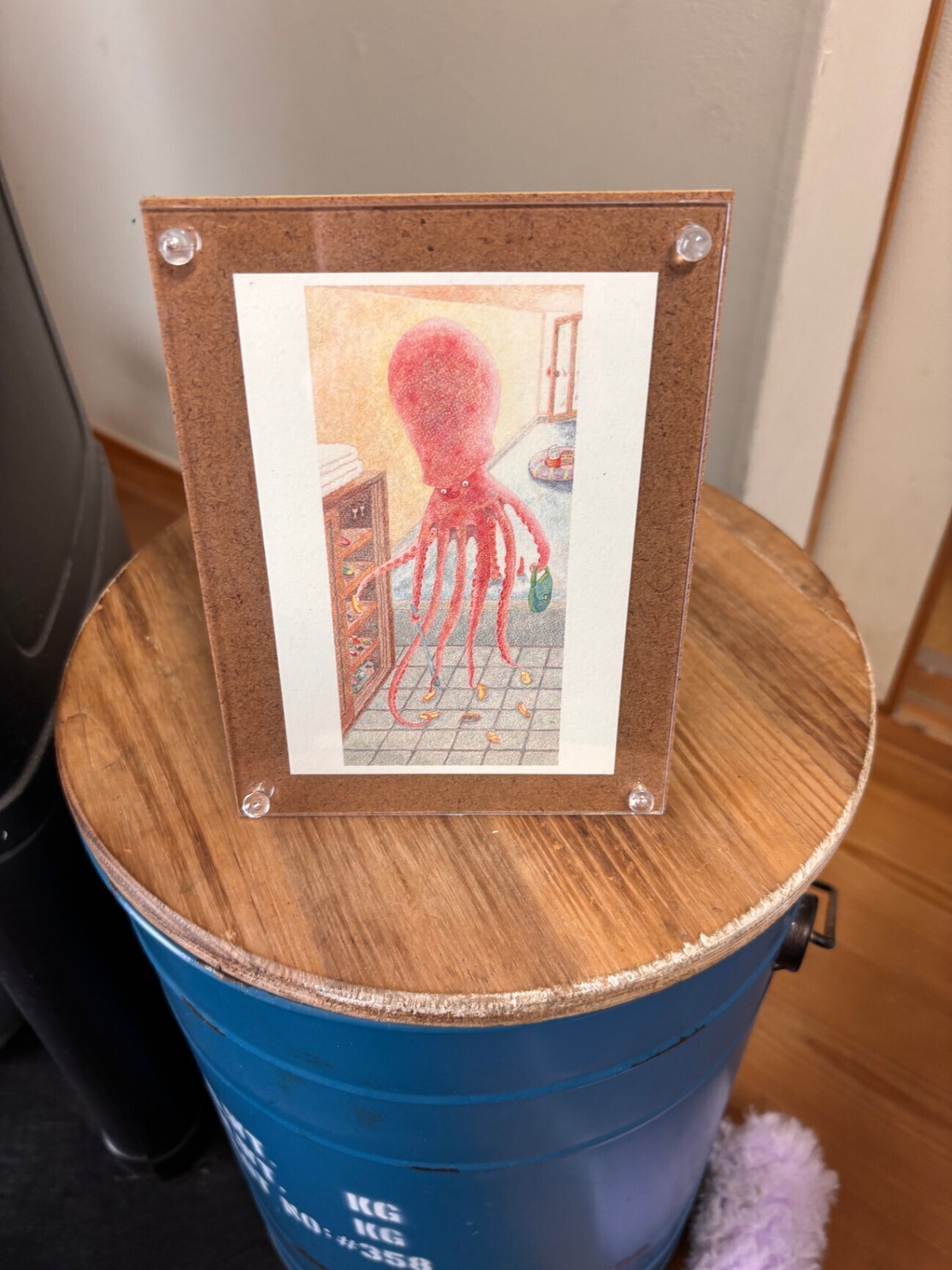 【2枚で送料無料】　タコのおでかけ｜イラストポストカード