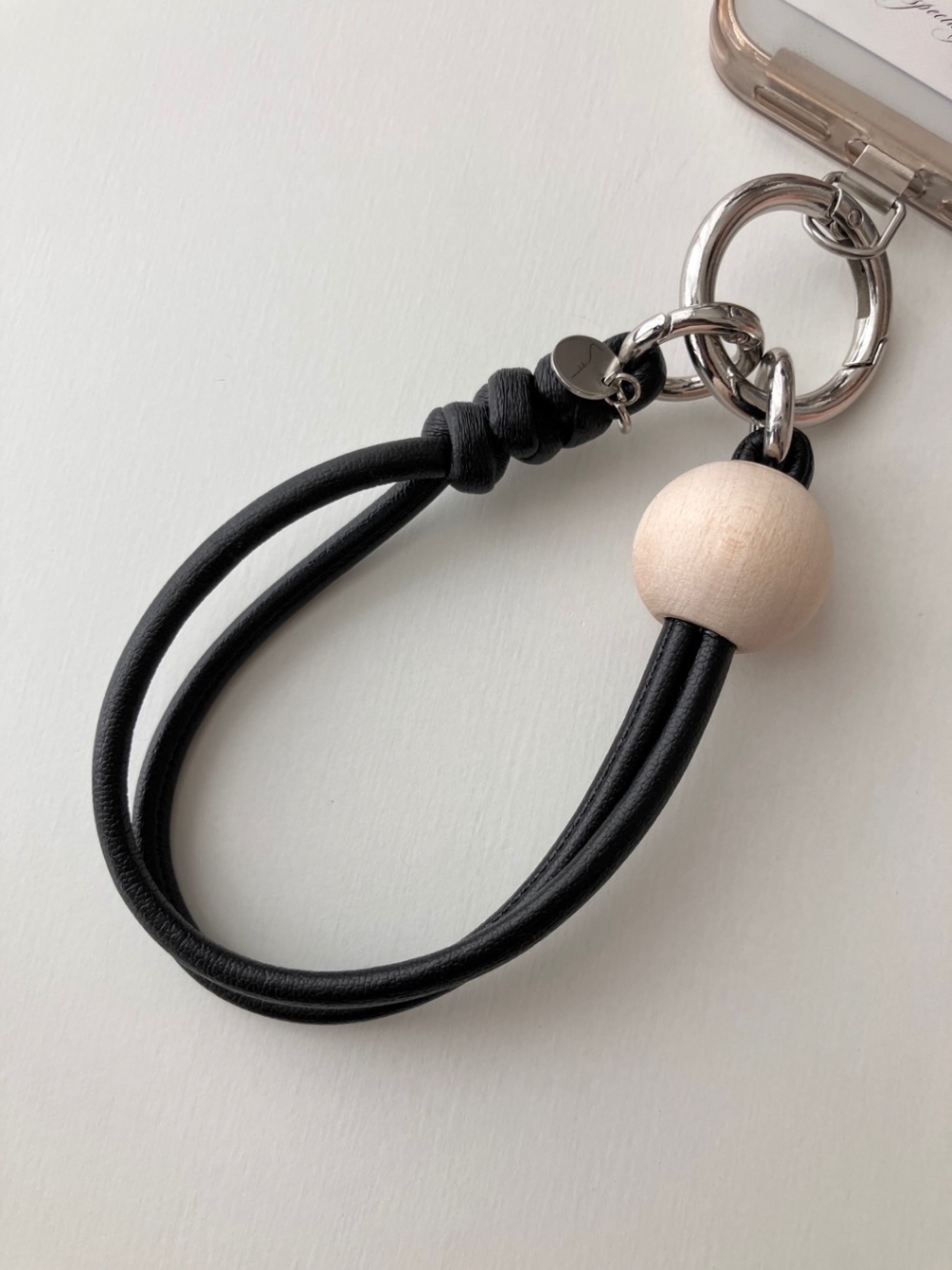 【ブラック】スマホハンドストラップ