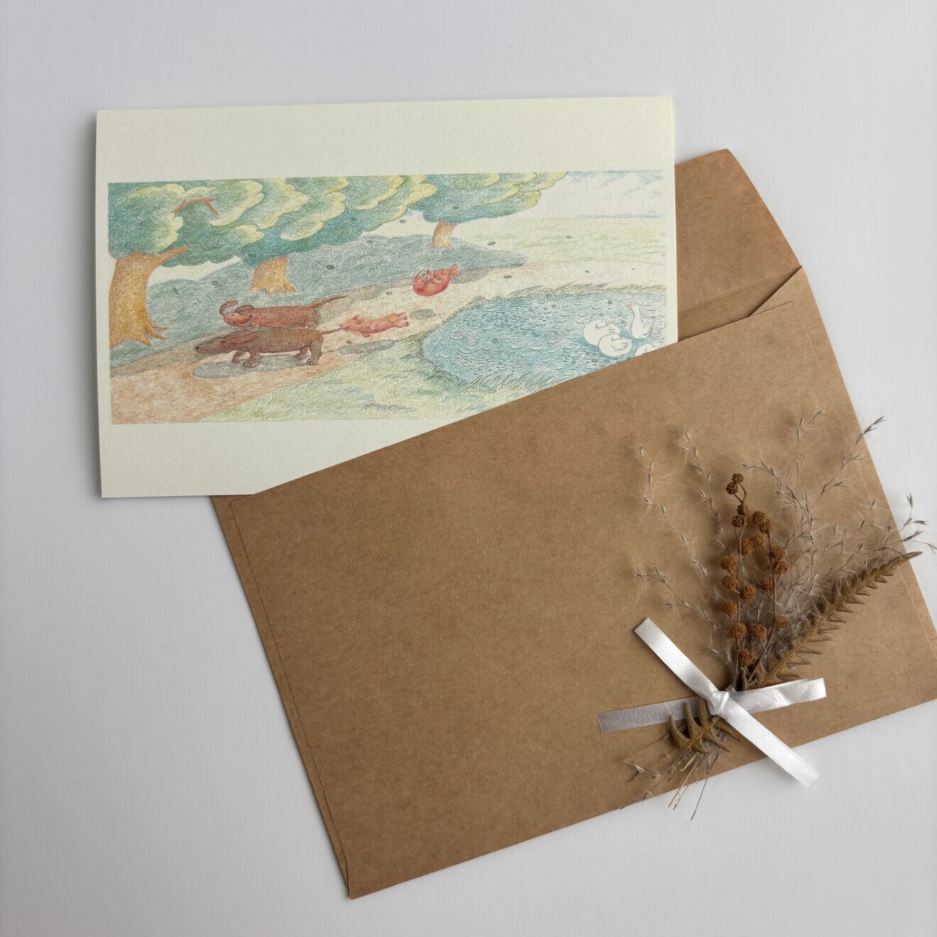 【2枚で送料無料】　台風接近｜イラストポストカード