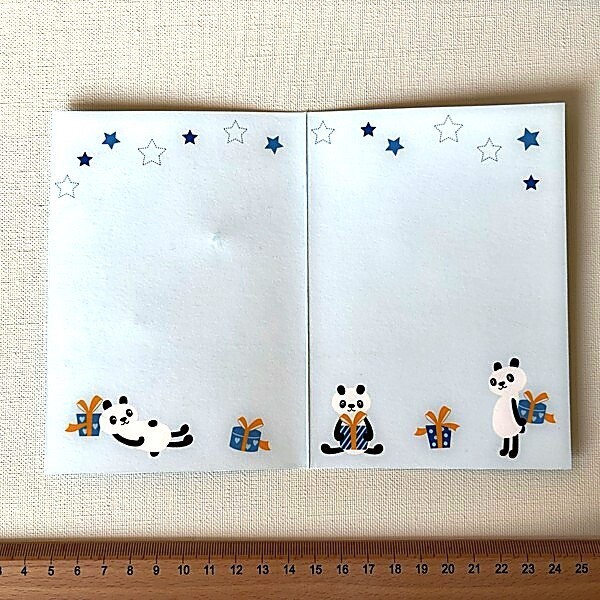 【バースデーカード】パンダとプレゼント